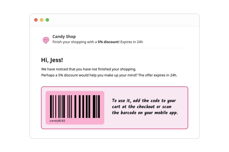 Voucherify Promotion Example Abandoned Cart Coupon Campaign